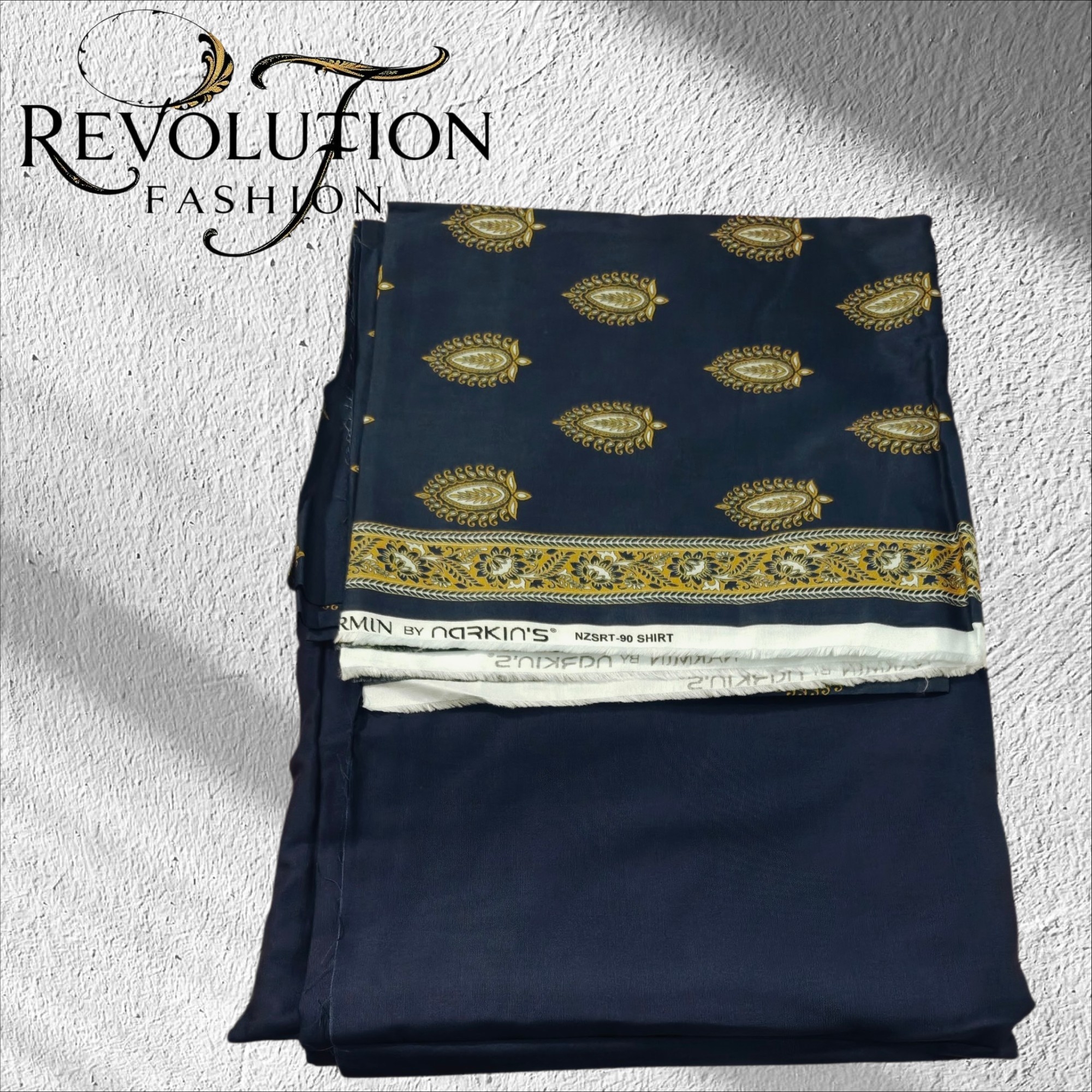 MIX BRAND 2 PIECE CLOTHES KHAADI BIN SAEED SAPPHIRE 3-M KAMEEZ 2-M PLAIN TRAUSER