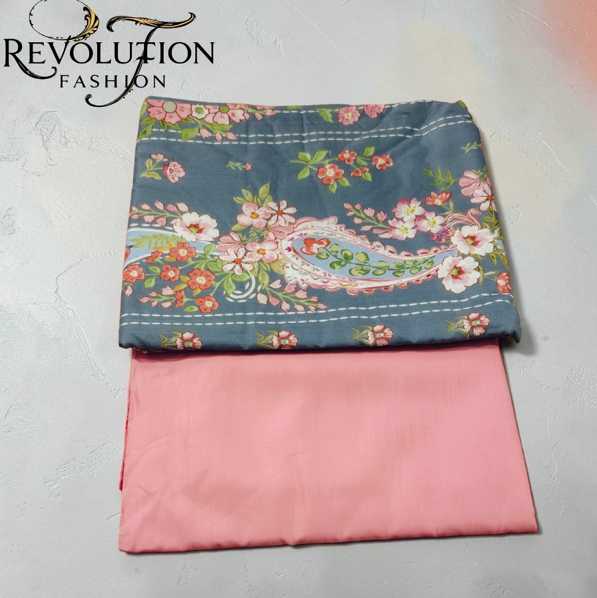 MIX BRAND 2 PIECE CLOTHES KHAADI BIN SAEED SAPPHIRE 3-M KAMEEZ 2-M PLAIN TRAUSER