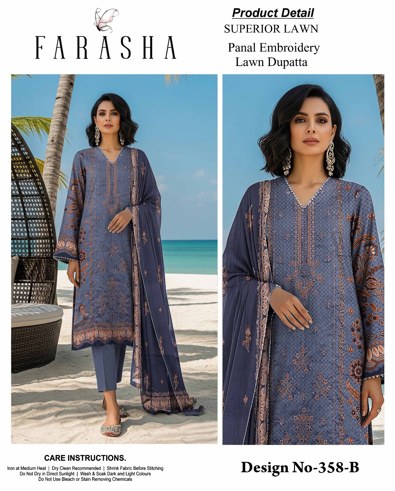 ❤️ *MIX BRAND*❤️  Latest Replica 2026🥰  Fabric Quality: *90/70 Quality LAWN*  Detail: *EMBROIDERED 3